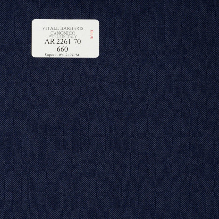 AR 2261 70 CANONICO - 100% Wool - Xanh Dương Trơn